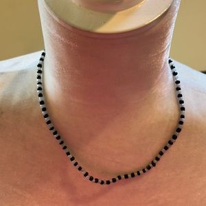 Black/white beaded necklace. Worn several times. Listing # 7263